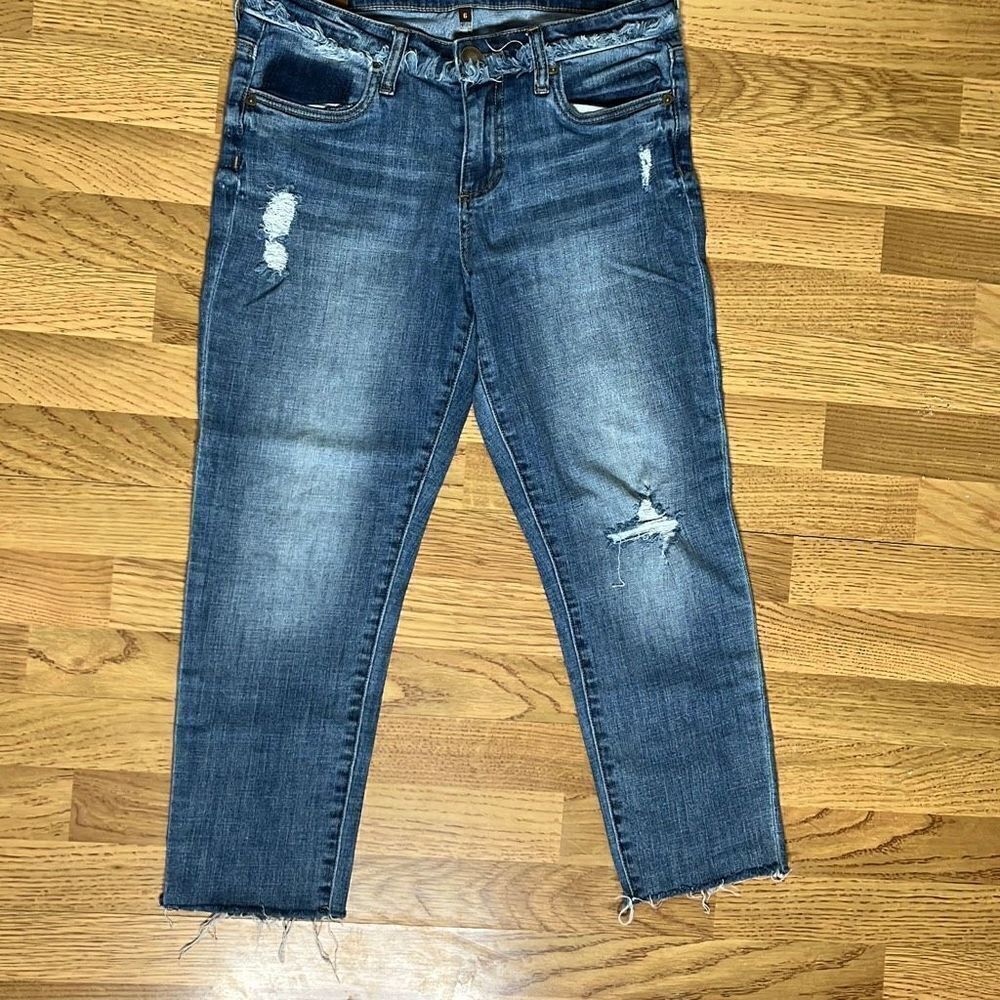 Kut From The Kloth Women's Pants Kelly Ankle Straight Leg Jeans Blue Size 6